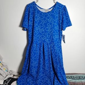NWT Lularoe minnie mouse ears blue dress